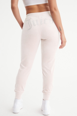 Juicy Couture Big Bling Velour παντελονι jogger γυναικεια Soft Glow | CBYQ-36704