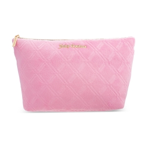 Juicy Couture Logo Makeup Pouch τσαντα γυναικεια ανοιχτο ροζ | DZIG-41675