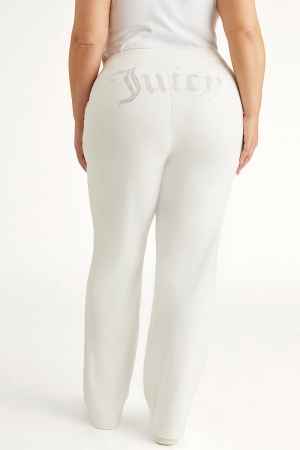 Juicy Couture Plus-Size OG Big Bling Velour παντελονι φορμας γυναικεια Angel | GOTM-02378