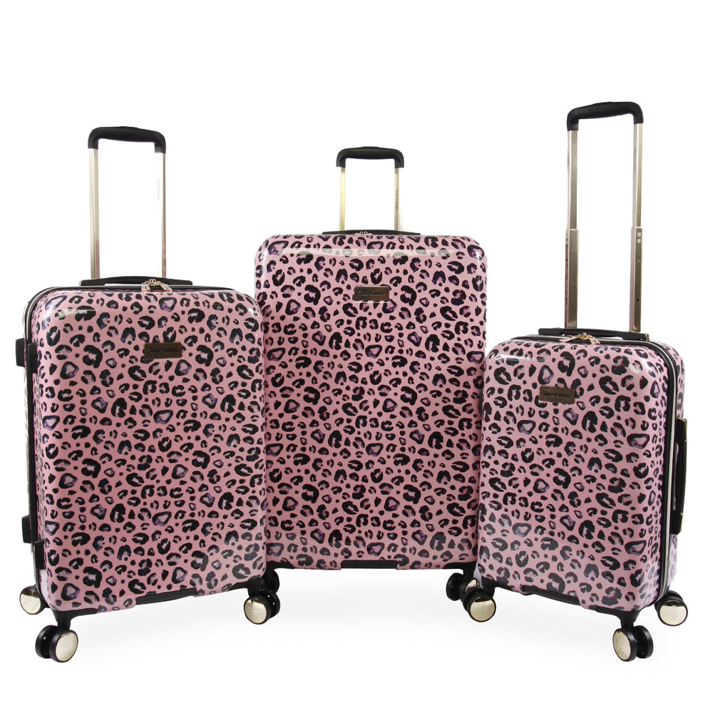 Juicy Couture 3-Piece Hardside Spinner Luggage Set τσαντα γυναικεια ροζ λεοπαρ | JDUM-13980