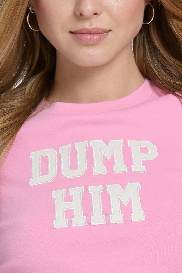 Juicy Couture Dump Him Baby Tee Αριστος γυναικεια Hot Hot | JBKX-06748