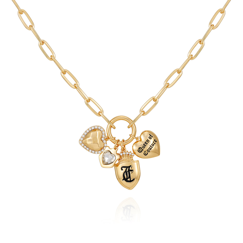 Juicy Couture Layered Multi Charm Κολιε γυναικεια χρυσο χρωμα | QMGV-03276