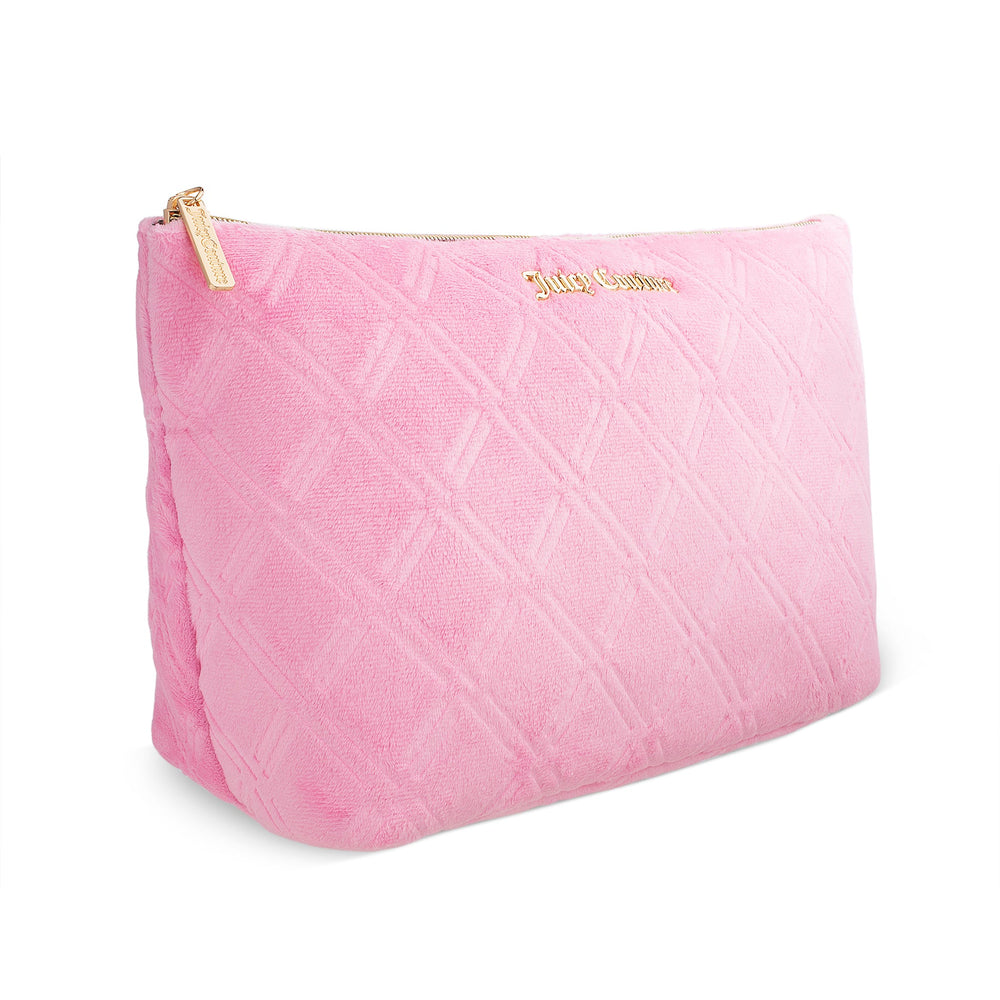 Juicy Couture Logo Makeup Pouch τσαντα γυναικεια ανοιχτο ροζ | DZIG-41675