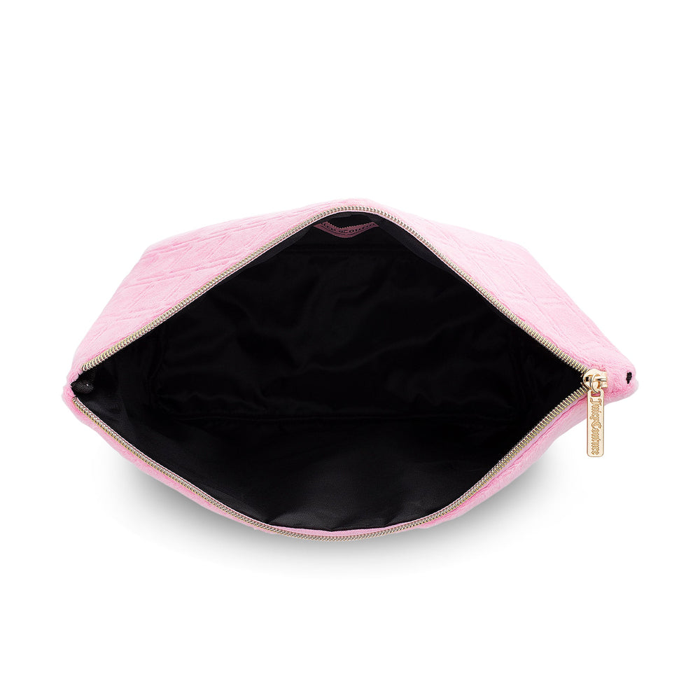 Juicy Couture Logo Makeup Pouch τσαντα γυναικεια ανοιχτο ροζ | DZIG-41675