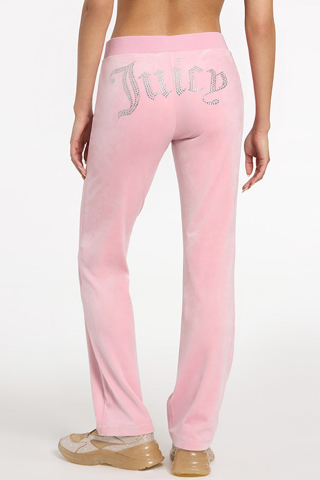 Juicy Couture OG Big Bling Velour παντελονι φορμας γυναικεια ροζ | AFLQ-84561