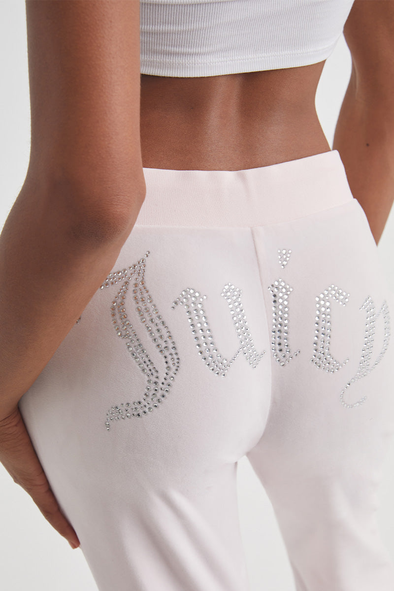 Juicy Couture OG Big Bling Velour παντελονι φορμας γυναικεια Soft Glow | KPZT-27941