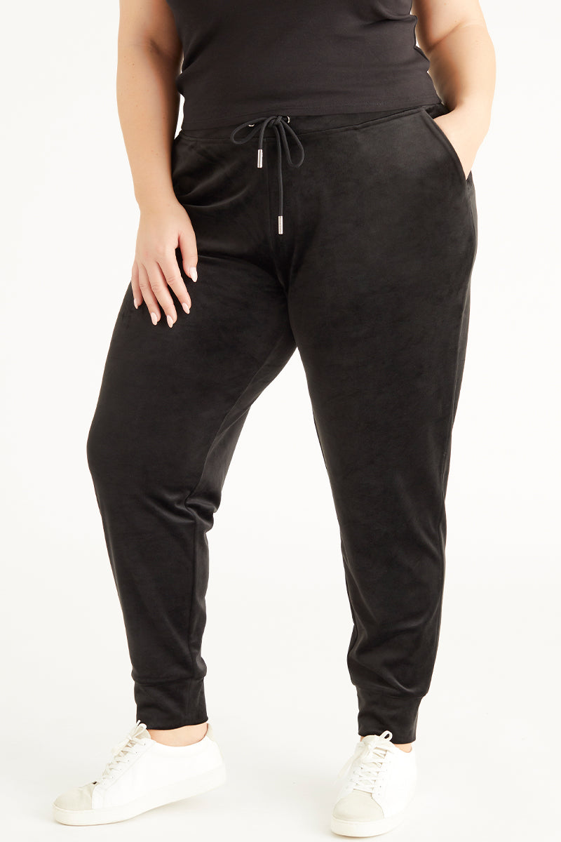 Juicy Couture Plus-Size Big Bling Velour Jogger παντελονι jogger γυναικεια Liquorice | CPGJ-97281