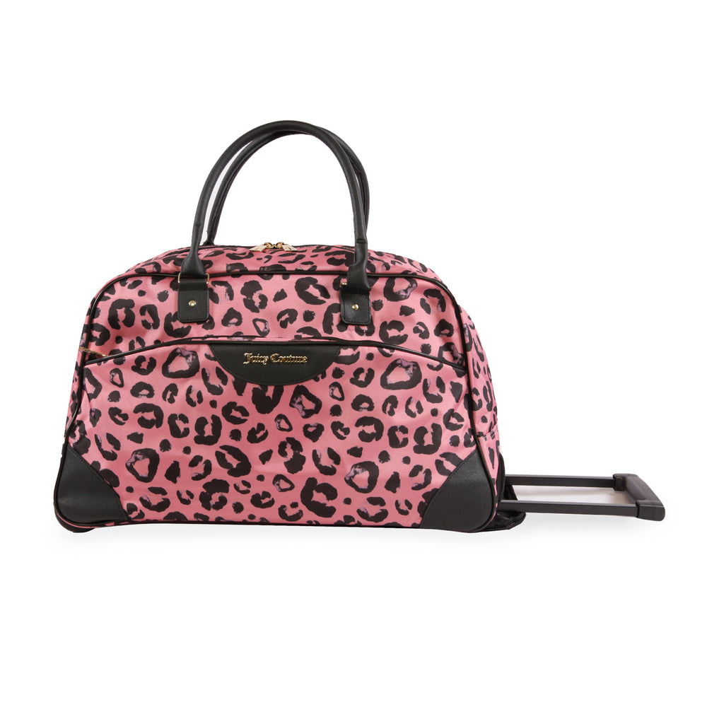 Juicy Couture Rolling Duffel τσαντα γυναικεια ροζ λεοπαρ | QOUV-96710