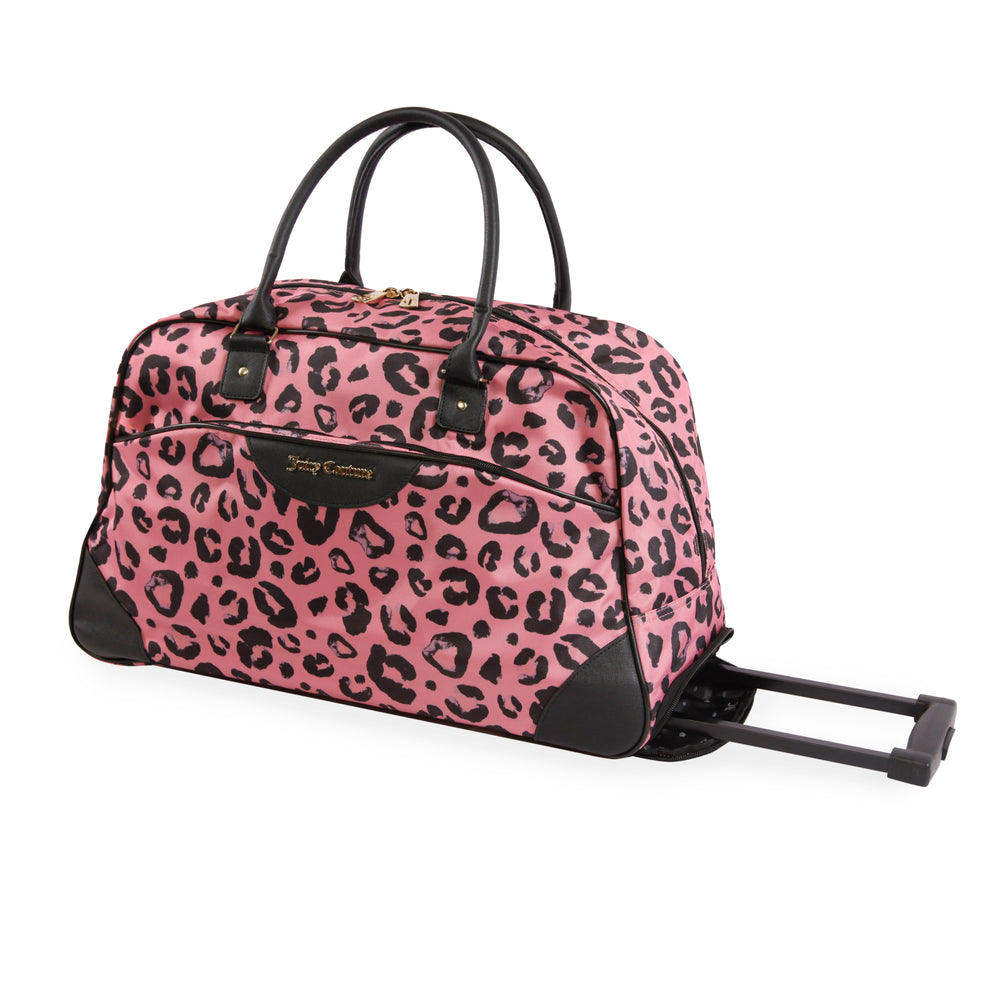 Juicy Couture Rolling Duffel τσαντα γυναικεια ροζ λεοπαρ | QOUV-96710