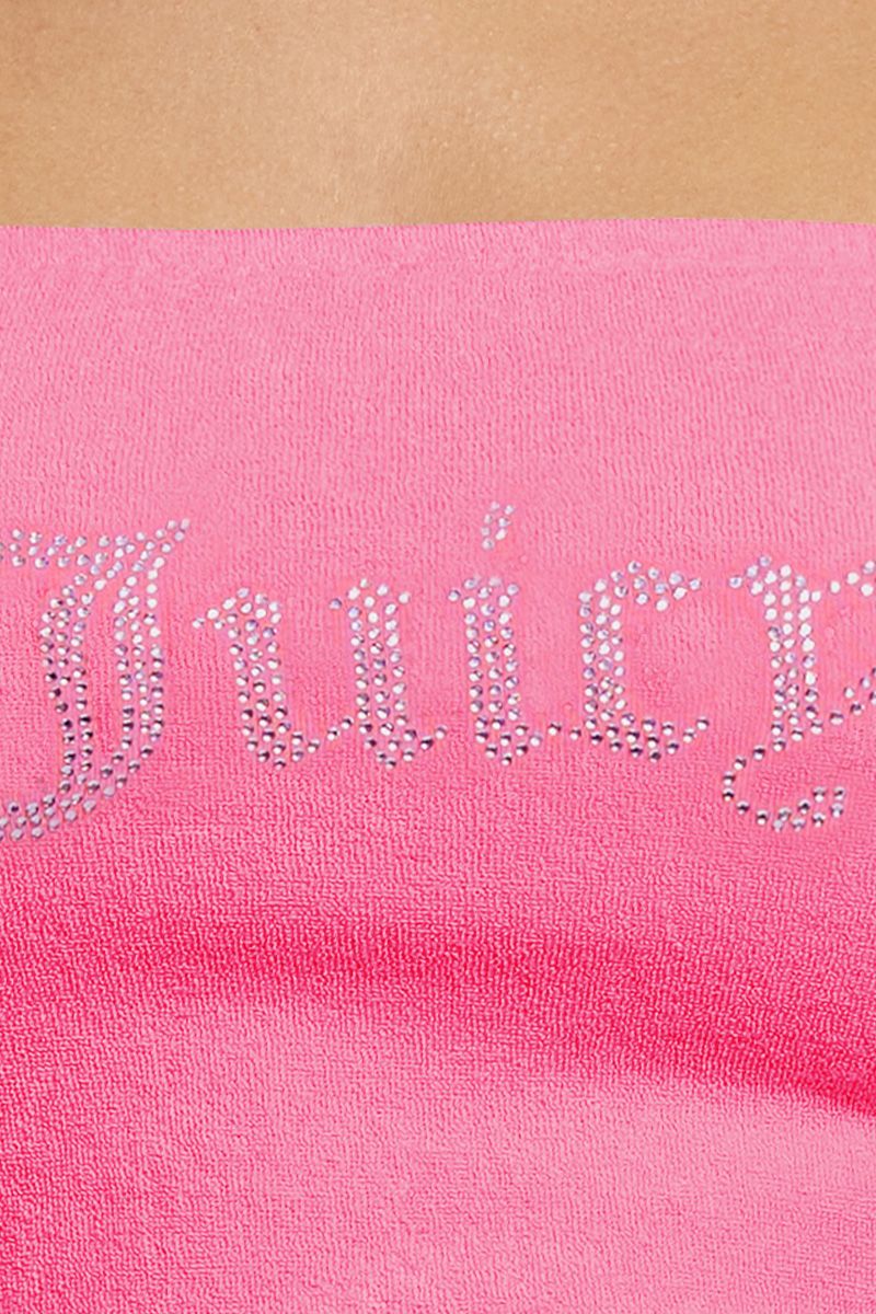 Juicy Couture Towel Terry Small Bling Tube Αριστος γυναικεια ροζ | DSEK-30419