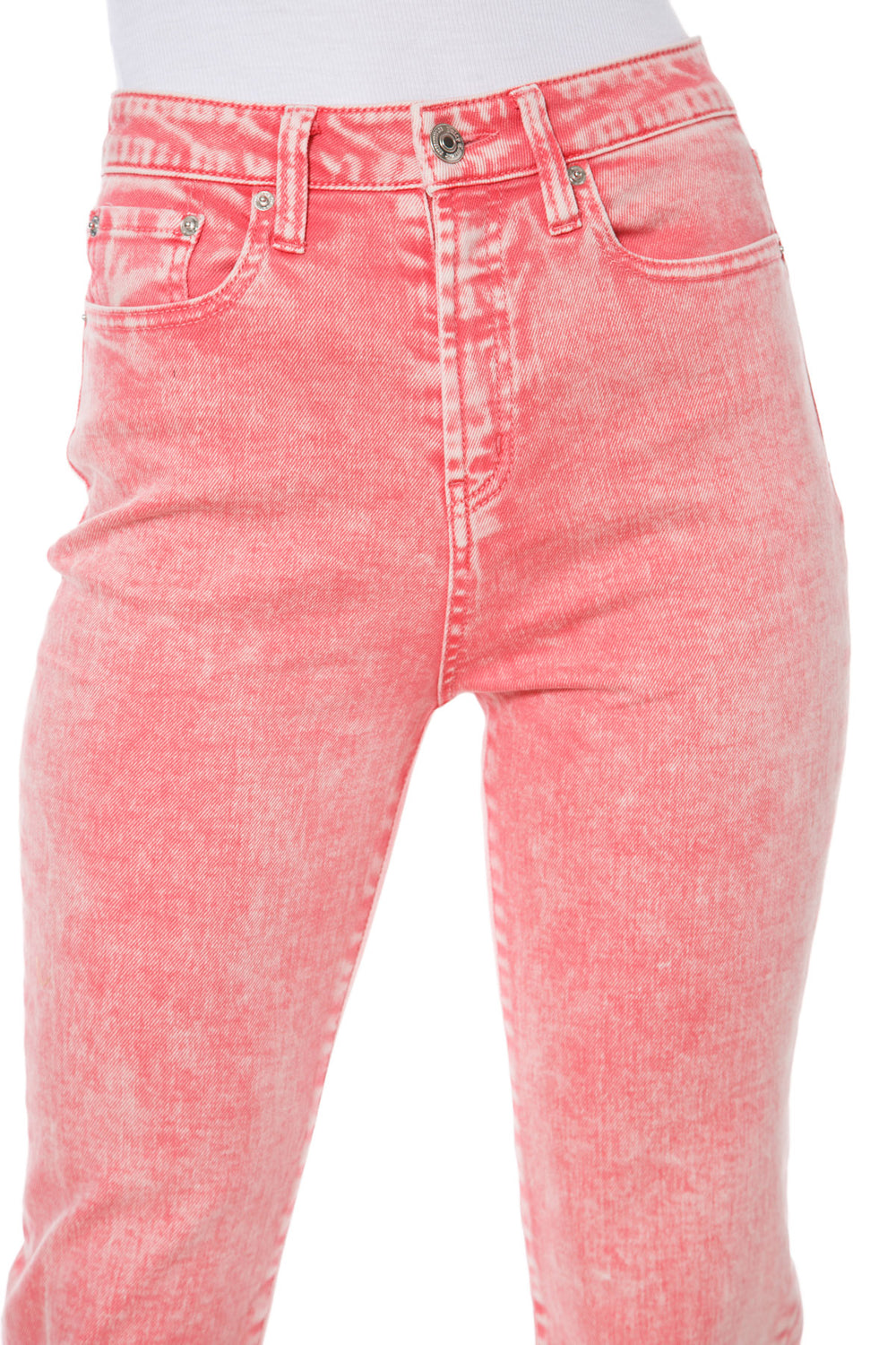 Juicy Couture Venice Acid Wash Ευθεία Leg Τζιν γυναικεια κοραλι | VLTR-96130