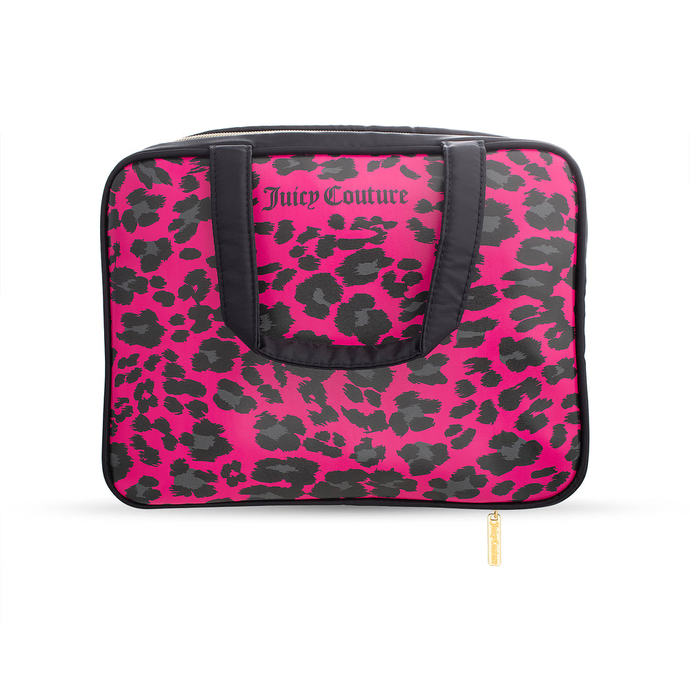 Juicy Couture Weekender Makeup τσαντα γυναικεια φουξια λεοπαρ | QUIX-26480